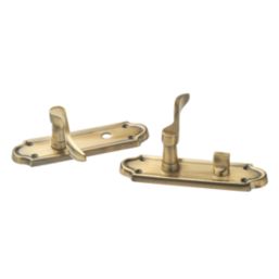 Designer Levers Kennington Fire Rated Lever Bathroom Door Handle Pair Antique Brass