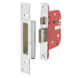 ERA Fire Rated  5 Lever Chrome BS Mortice Sashlock 76mm Case - 56mm Backset