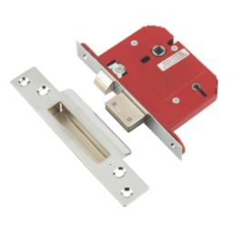 ERA Fire Rated  5 Lever Chrome BS Mortice Sashlock 76mm Case - 56mm Backset
