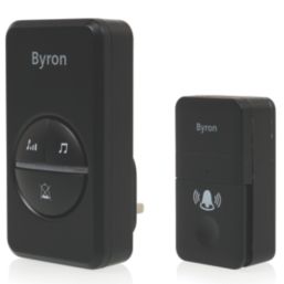 Byron DBY-23455BS Plug-In Wireless Door Chimes Black 2 Pack
