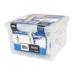 Cobra 072PTE Heavy Duty Self-Drilling Plasterboard Fixings 16mm x 44mm 80 Pack