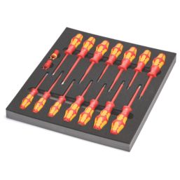 Wera 9711 (1) Foam Insert Mixed  VDE Screwdriver Set 16 Pcs
