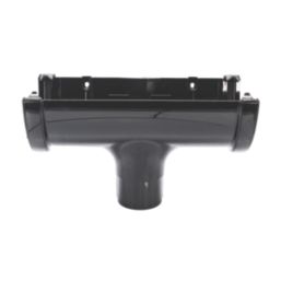 FloPlast Hi-Cap uPVC Round Running Outlet Black 115mm x 68mm