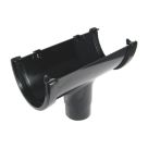 FloPlast Hi-Cap uPVC Round Running Outlet Black 115mm x 68mm