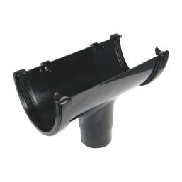 FloPlast Hi-Cap uPVC Round Running Outlet Black 115mm x 68mm