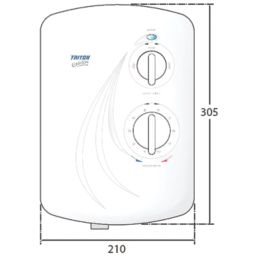 Triton Enrich Black/Chrome 9.5kW  Manual Electric Shower