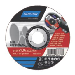 Norton  Stainless Steel Cutting Disc 125mm (5") x 22.2mm