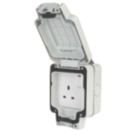 Hager Sollysta WXPSS81 IP66 13A 1-Gang 2P+E Weatherproof Outdoor Switched Socket