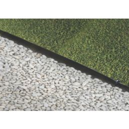 Apollo Metal Lawn Edge Kit (Straight) Matt Black Powder Coated 0.91m