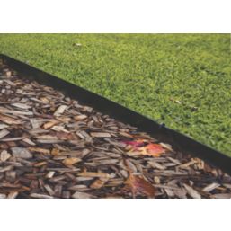 Apollo Metal Lawn Edge Kit (Straight) Matt Black Powder Coated 0.91m