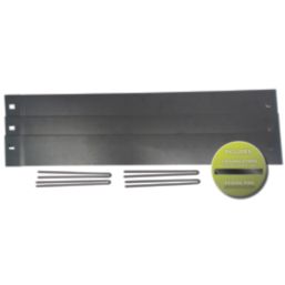 Apollo Metal Lawn Edge Kit (Straight) Matt Black Powder Coated 0.91m