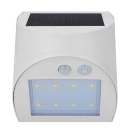 Luceco Prysm
 Outdoor LED Solar-Powered Wall Light, USB Rechargeable With PIR Sensor White 300lm