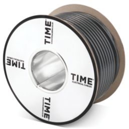 Time RG6 Black 1-Core Round Coaxial Cable 25m Drum