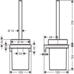 Hansgrohe AddStoris Toilet Brush Holder Matt White