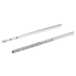 Essentials White Self-Closing Ball Bearing Drawer Runners 450mm 2 Pack