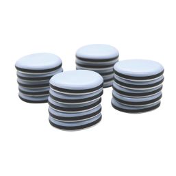 Essentials Grey Round Self-Adhesive PTFE Glides 40mm x 40mm 20 Pack