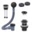 ETAL Matt Black Click‑Clack Bath & Basin Waste Pack