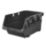 Bunker Load-Up Stack Storage Bins 1.00Ltr Black 6 Piece Set