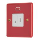 Contactum  13A Switched Secret Key Fused Spur with Neon Red with White Inserts