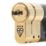 Smith & Locke Fire Rated 3 Star Diamond Double Cylinder Lock 35-35 (70mm) Polished Brass