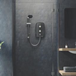 Aqualisa eSense Space Grey/Black Chrome 10.5kW  Electric Shower