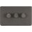 Knightsbridge  3-Gang 2-Way LED Intelligent Dimmer Switch  Smoked Bronze