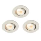 Saxby Vega Round LED Micro Downlights Matt White 12W 240lm 3 Pack