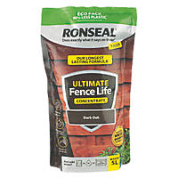 Ronseal Ultimate Fence Life Concentrate Treatment Dark Oak 5L from 950mlLtr