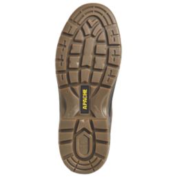 Apache AP715SM Size 8  Brown Water-Resistant Steel Toe Cap Safety Dealer Boots