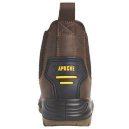 Apache AP715SM Size 8  Brown Water-Resistant Steel Toe Cap Safety Dealer Boots