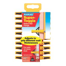Plasplugs Hollow wall Hollow Wall Fixings 12mm x 37mm 20 Pack