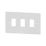 Varilight PowerGrid 3-Module Grid Faceplate White