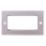 LAP  4-Module Modular Faceplate Brushed Stainless Steel