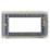 LAP  4-Module Modular Faceplate Brushed Stainless Steel