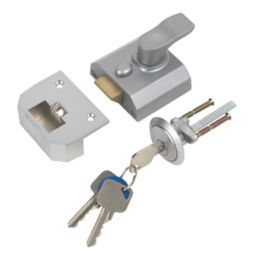 Smith & Locke   Traditional Night Latch Satin Chrome 40mm Backset