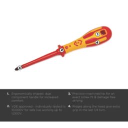 C.K Dextro  VDE Screwdriver  PZ2 x 100mm