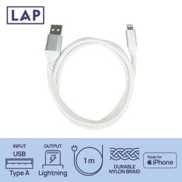 LAP USB-A to Lightning Charging Cable 1m