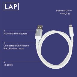 LAP USB-A to Lightning Charging Cable 1m