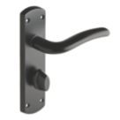 Designer Levers Goodrich Fire Rated Lever Bathroom Door Handle Pair Matt Black