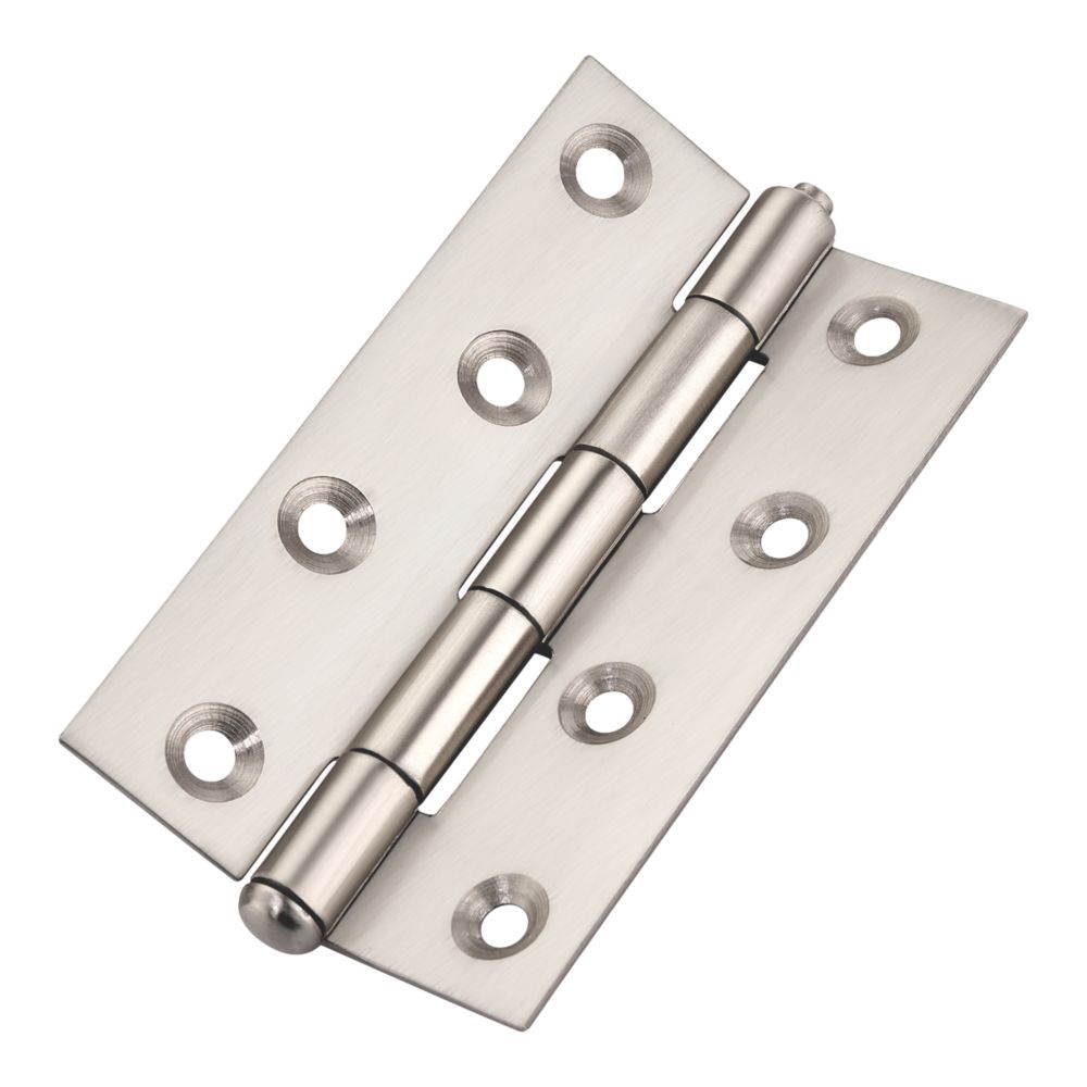 Smith & Locke Satin Nickel Loose Pin Butt Hinges 90mm x 58.5mm 2 Pack