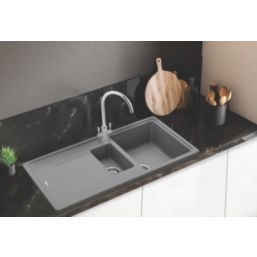 Franke Titan 1.5 Bowl Composite Kitchen Sink Urban Grey Reversible 970mm x 500mm