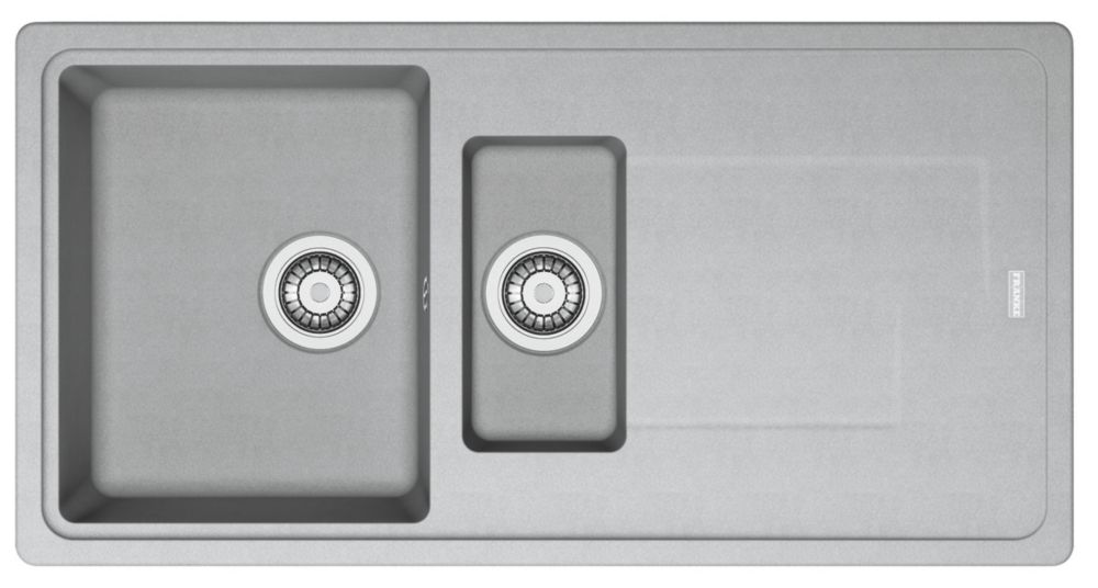 Franke Titan 1.5 Bowl Composite Kitchen Sink Urban Grey Reversible