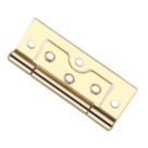Smith & Locke Polished Brass  Door Hinge 75mm x 33mm 2 Pack
