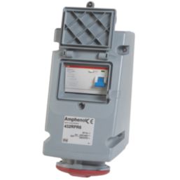 Amphenol 32A 3P+N+E Socket with 40A RCD 240/415V