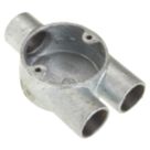 Deta 3 Way 25mm Y Conduit Box Galvanised