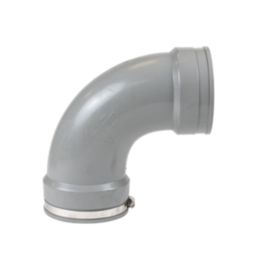 FloPlast  Push-Fit 90° Double Socket Bend Grey 105-110mm