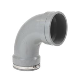 FloPlast  Push-Fit 90° Double Socket Bend Grey 105-110mm