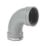 FloPlast  Push-Fit 90° Double Socket Bend Grey 105-110mm
