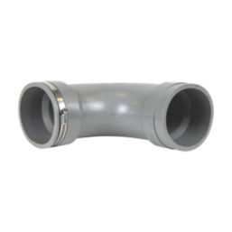 FloPlast  Push-Fit 90° Double Socket Bend Grey 105-110mm