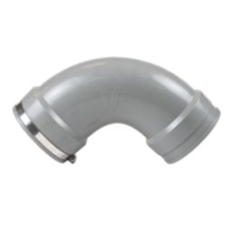 FloPlast  Push-Fit 90° Double Socket Bend Grey 105-110mm